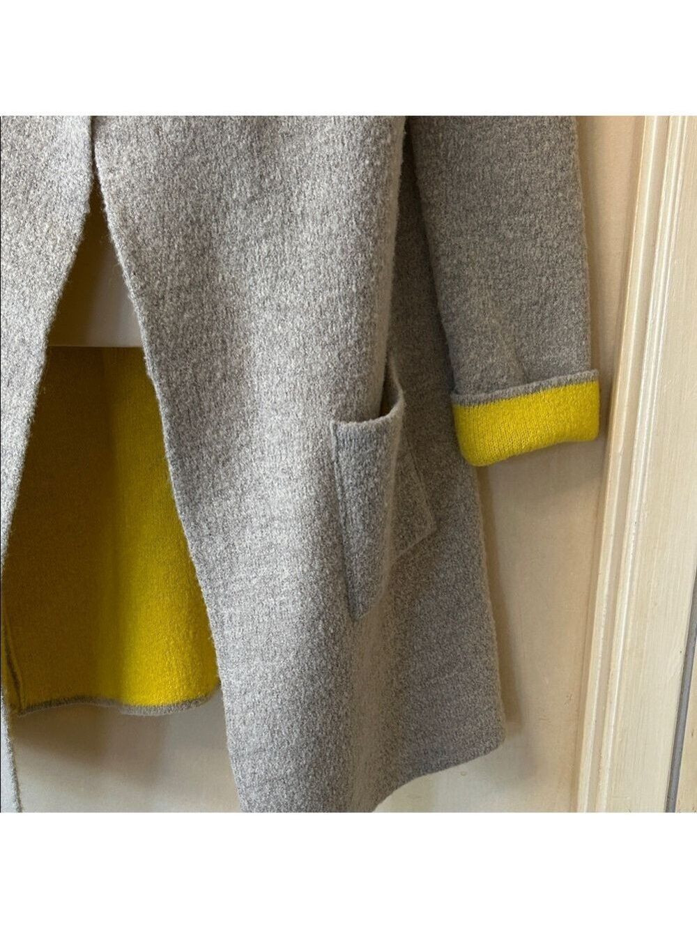 Jin Collection Gray and Yellow Women's Cardigan size S - Picture 5 of 11